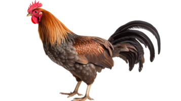 ai generado gallo aislado en un transparente antecedentes png