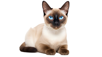 AI generated Siamese Cat isolated on a transparent background png