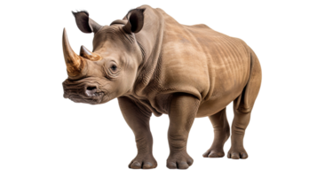 AI generated Rhino isolated on a transparent background png