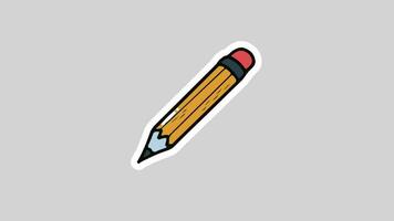 pencil cartoon 2d animation icon motion graphic video. video