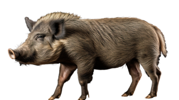 AI generated Wild Boar isolated on a transparent background png