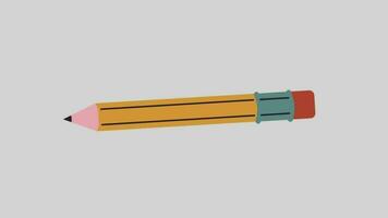pencil cartoon 2d animation icon motion graphic video. video