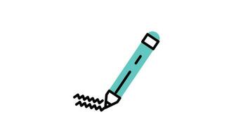 pencil cartoon icon animation video motion graphic.