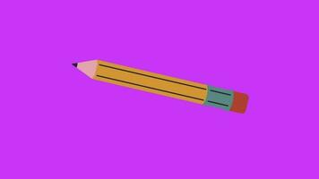 lápis desenho animado 2d animação ícone vídeo. video