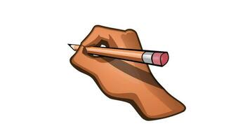 pencil cartoon icon animation video motion graphic.