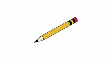 pencil cartoon icon animation video motion graphic.