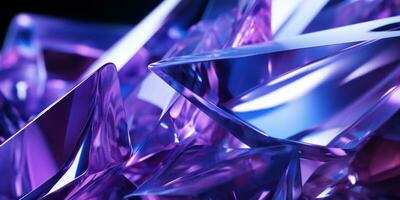 AI generated Mesmerizing close-up of a purple crystals. AI generative. photo