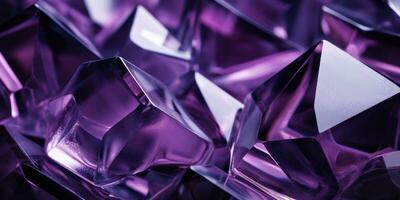 AI generated Mesmerizing close-up of a purple crystals. AI generative. photo