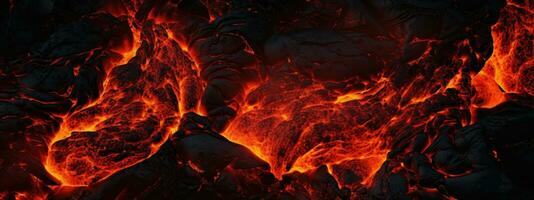 AI generated Vivid lava texture in eruption. AI generative. photo