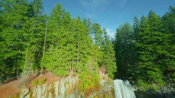 Unusual aerial view of Brandywine Falls filmed on FPV drone. video