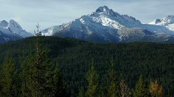 aérien vue de montagnes avec glaciers près squamish, Britanique Colombie, Canada. video