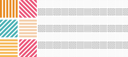 thin outlines with colorful stripes grid geometric design transparent background png