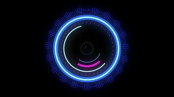 Abstract Neon Colorful Light Circles Shapes Trails Speed Animation video