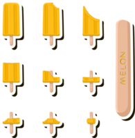 Big set different forms natural dessert ice cream of consisting various ingredients png