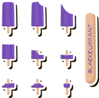 Big set different forms natural dessert ice cream of consisting various ingredients png