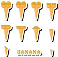 Big set different forms natural dessert ice cream of consisting various ingredients png