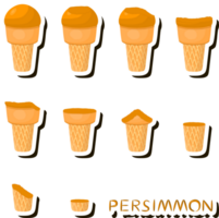 Big set different forms natural dessert ice cream of consisting various ingredients png