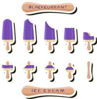 Big set different forms natural dessert ice cream of consisting various ingredients png