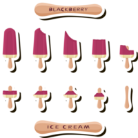 Big set different forms natural dessert ice cream of consisting various ingredients png