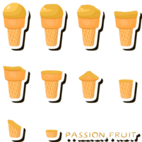 Big set different forms natural dessert ice cream of consisting various ingredients png