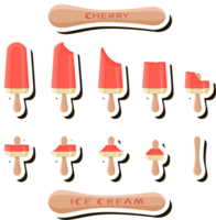Big set different forms natural dessert ice cream of consisting various ingredients png
