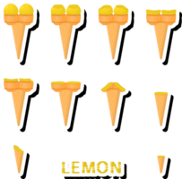 Big set different forms natural dessert ice cream of consisting various ingredients png