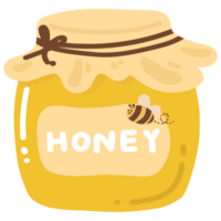 Honey pot and bee png