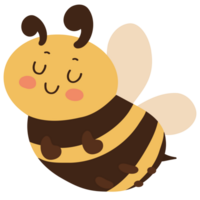 mignonne abeille. joufflu abeille personnage dessin animé. png