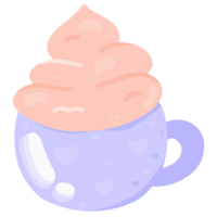taza de crema ilustración png