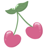 Heart shaped cherries png