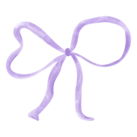 Purple bow watercolor png