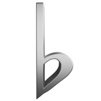 eben Hinweis metallisch Silber Clip Art eben Design Symbol isoliert auf transparent Hintergrund, 3d machen Unterhaltung und Musik- Konzept png