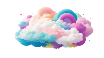 AI generated clouds png transparent background