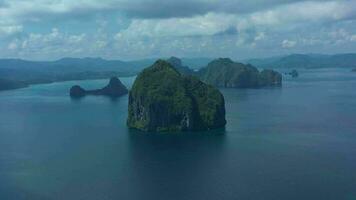 Aerial drone of Pinagbuyutan Island video