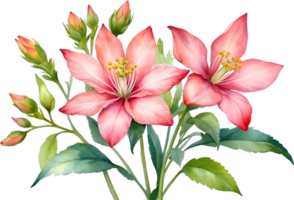 ai generiert Aquarell Gemälde von Penta Blume. KI-generiert png