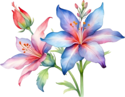 ai generiert Aquarell Gemälde von Penta Blume. KI-generiert png