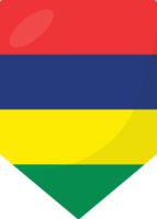 Mauritius flag pennant 3D cartoon style. png