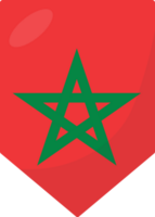 Morocco flag pennant 3D cartoon style. png