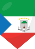 Equatorial Guinea flag pennant 3D cartoon style. png