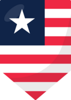 Liberia flag pennant 3D cartoon style. png