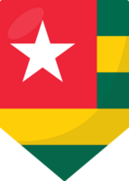 Togo flag pennant 3D cartoon style. png