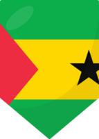 Sao Tome and Principe flag pennant 3D cartoon style. png