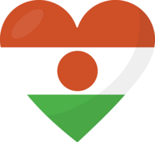 Niger vlag hart 3d stijl. png