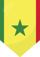 Senegal Flagge Wimpel 3d Karikatur Stil. png