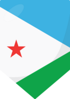 djibouti bandeira galhardete 3d desenho animado estilo. png