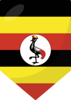 Uganda bandiera bandierina 3d cartone animato stile. png