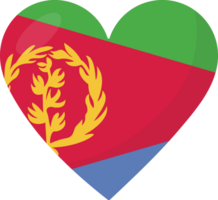 eritrea bandera corazón 3d estilo. png