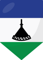 lesotho flagga vimpel 3d tecknad serie stil. png