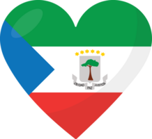 equatoriaal Guinea vlag hart 3d stijl. png