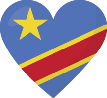 república de el congo bandera corazón 3d estilo. png